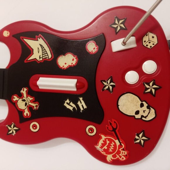 Ps2 Playstation 2 II Guitar Hero Controller Bundle 4 Games, Strap and Poster - Picture 11 of 15